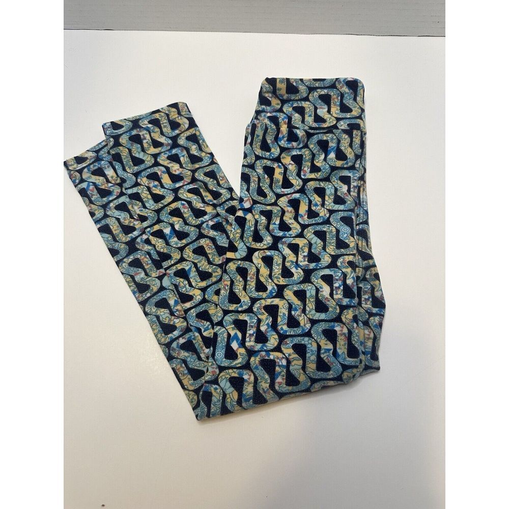 lularoe girls leggings s/m Floral Snaking Pattern